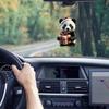 Cartoon Christmas Panda Ornament 2D Xmas Hanging Ornament Car Panda Pendants  Party Supplies