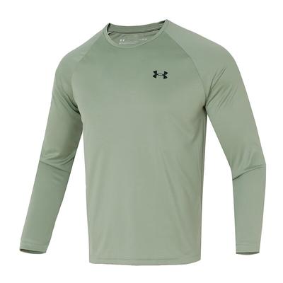 Outdoor Mode Rundhals Lässig Langarm Raglan Atmungsaktiv T-Shirt Herren Oberteile Grün 1327970-504