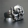 2026 Neuer Cooler Motorrad Biker Ring mit Kette Kreuz 316L Edelstahl Herren Damen Mode Helm Männlicher Biker Ring