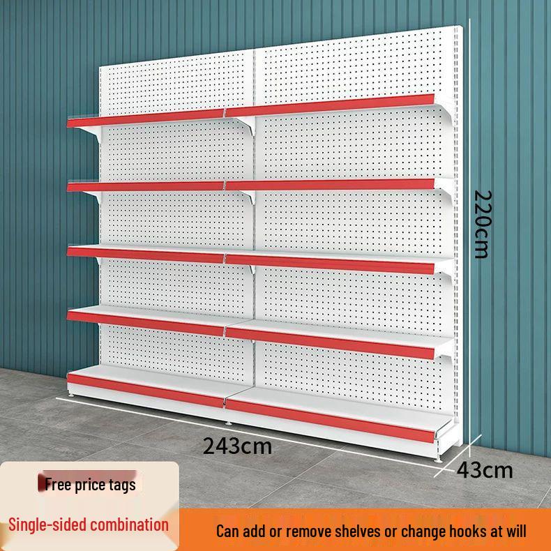 Multi-Layer Island Display Rack for Supermarkets, Convenience Stores, Pharmacies, Stationery, and Snack Shops