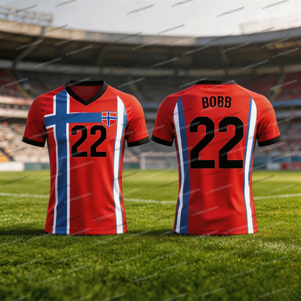 25/26 Camiseta de Noruega HAALAND Verano Hombre Camiseta Uniformes de Entrenamiento Deportivo Camiseta Transpirable Secado Rápido Camiseta de Aficionado Camiseta Mujer