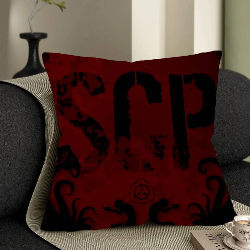 Popular Foundation Scp F-Foundation Pillow Covers Sofa Decorative Home Double-Sided Printing Short Plush Cute Cushion Cover