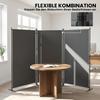 3 Part Room Divider 260 X 34 Cm Freestanding Metal Screen Partition Privacy Shield Outdoor Room Separator Dark Gray
