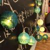 LED Cotton Ball Holiday String Lights with Battery Box for Decorations