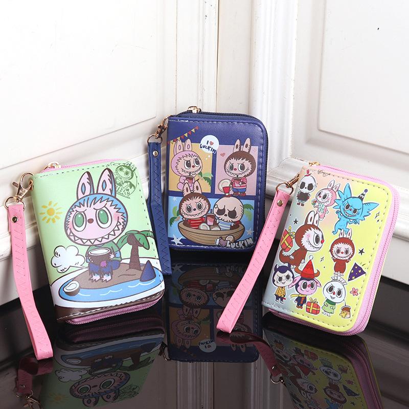 Cartoon Cute and Hot Labubu Male and Female Students Handheld Wallet