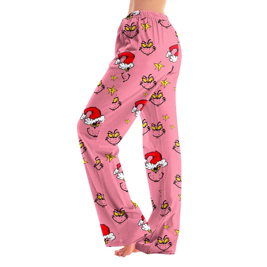 Pyjamahose Nachtwäsche Lässige Kordelzug Elastischer Bund Hose Bequeme Gerade Yoga Lockere Hose