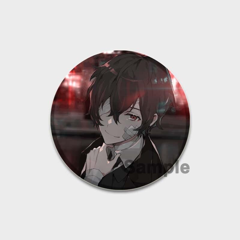 58MM 58mm Anime Bungo Toulaví psi Cosplay Odznak Roztomilá brož Nakajima Atsushi Kolekce Dazai Osamu Smaltované špendlíky na oblečení do batohu