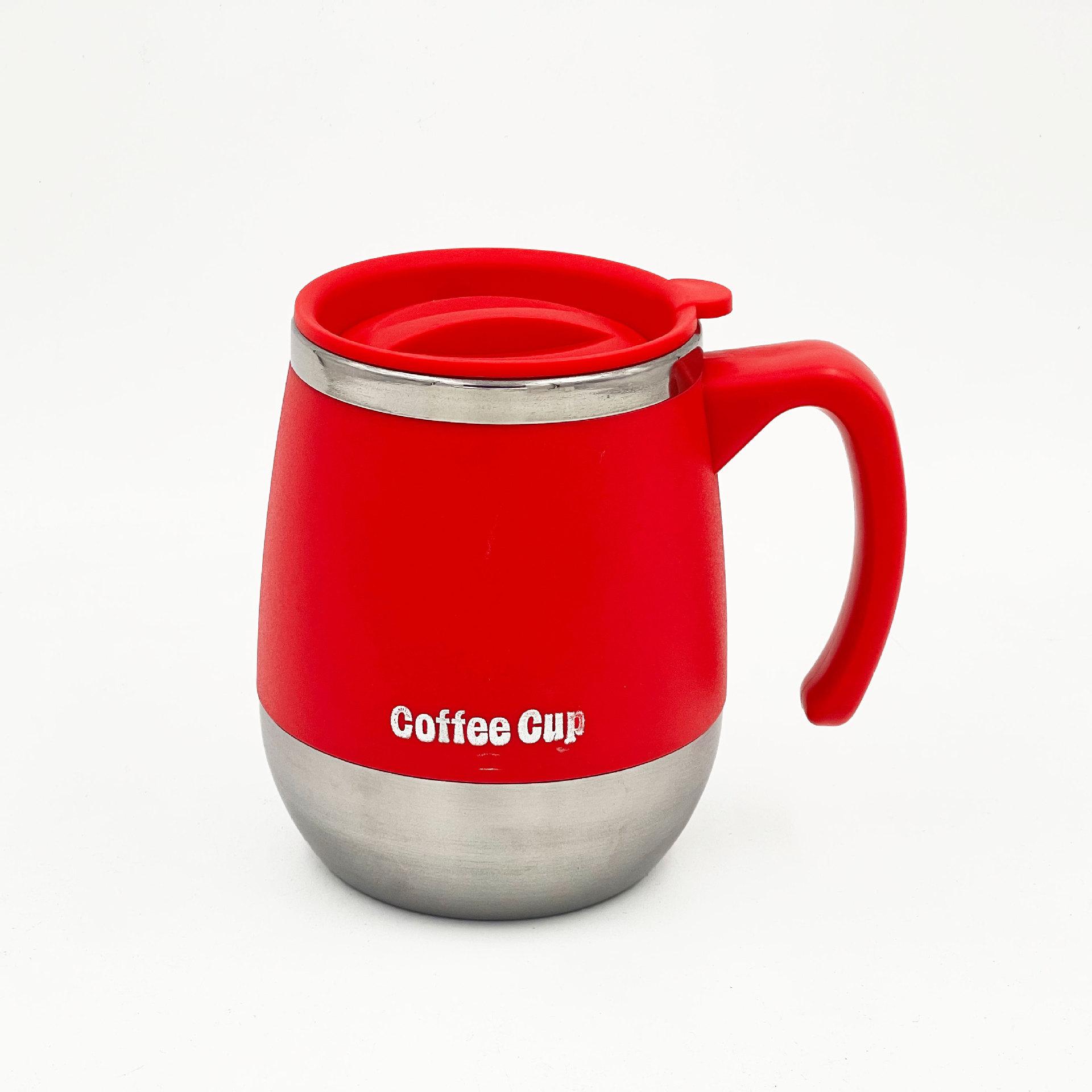 

1pc 500ml Insulated Stainless Steel Coffee Mug with Lid, Double-Wall Vacuum Thermal Cup for Hot and Cold Drinks, Ideal for Home 500ml