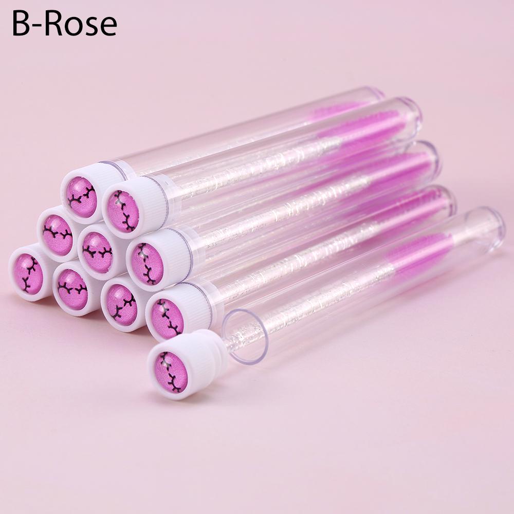 10/20Pc New Reusable Eyebrow Brush for Eyelash Extension Crystal Eyelash Brush Make Up Micro Drill Tube Mascara Stick Applicator