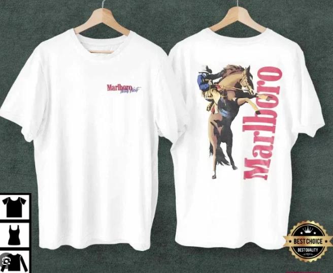 Vintage 90s Marlboro Cowboy T- Shirt 4XL