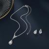 Trinkets Wedding Claw Chain Rhinestones Zircon Angel Tears Necklace, Earrings Bridal Jewelry