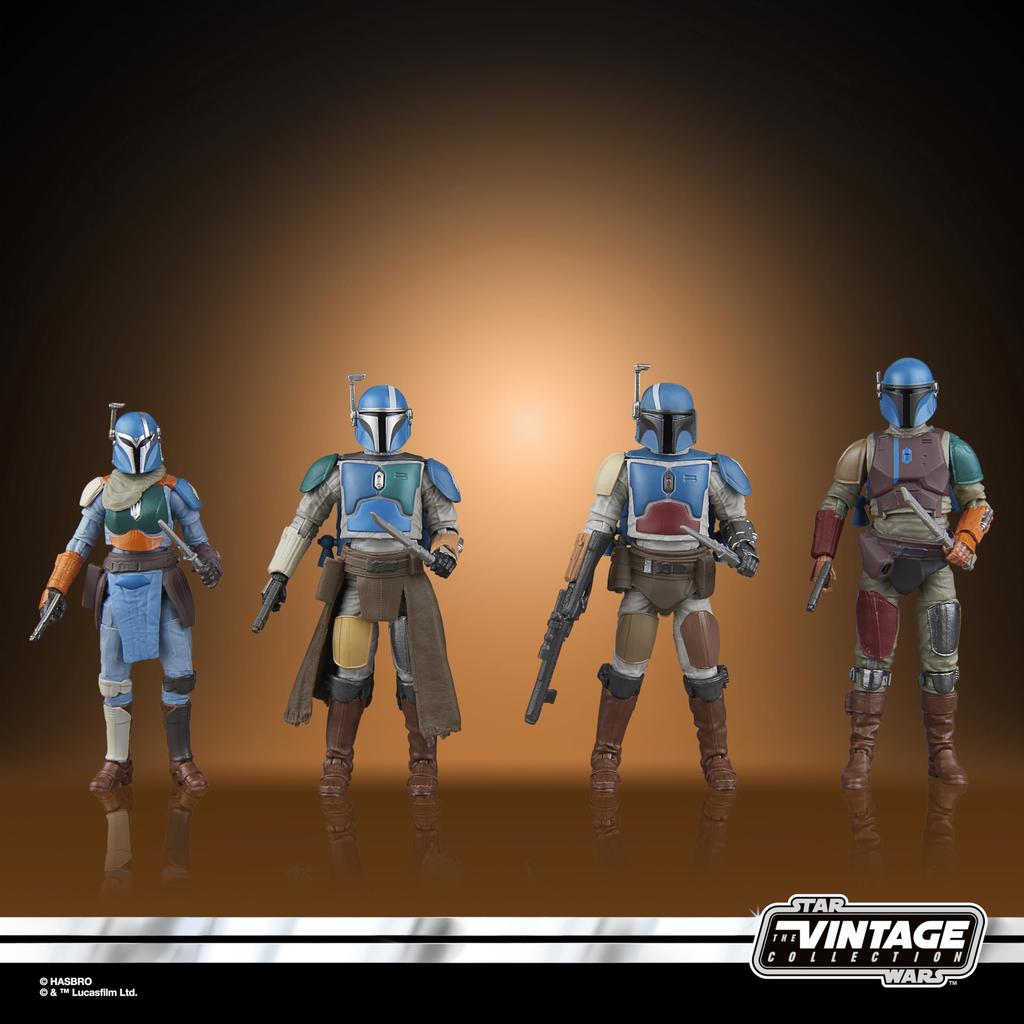 STAR WARS Vintage Collection Mandalorian Shriekhawk, Mandalorian 3.75-inch Collectible 4-Pack (Amazon Exclusive)
