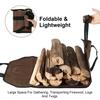 For Firewood Carrier Bag with Handle Durable Wear-Resistant Fireplace Logs Holder Side Opening Wood Storage Carrying Bag