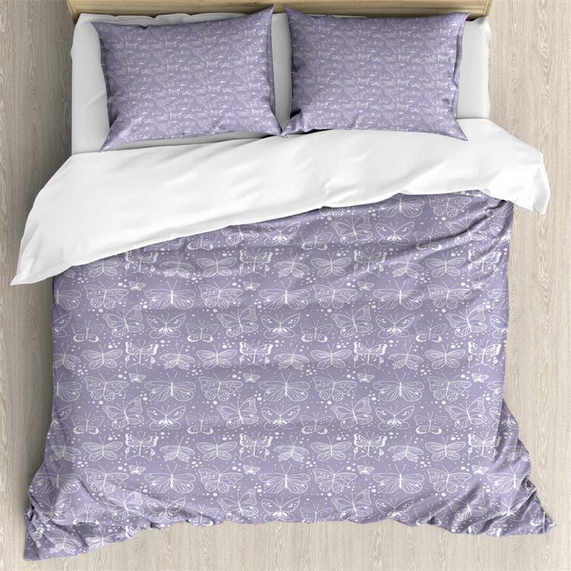Comforter Butterfly Romantic Spring Theme Bedding Set Colorful Flying Butterflies Twin Full For Girls Teen Deocr