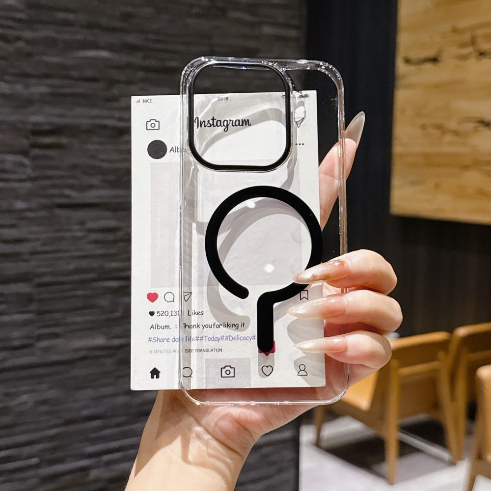 Custodia Rigida in PC Trasparente Magnetica per Ricarica Wireless Cover Posteriore Protettiva per OPPO Find X9 Pro Find X9 X9Pro Guscio