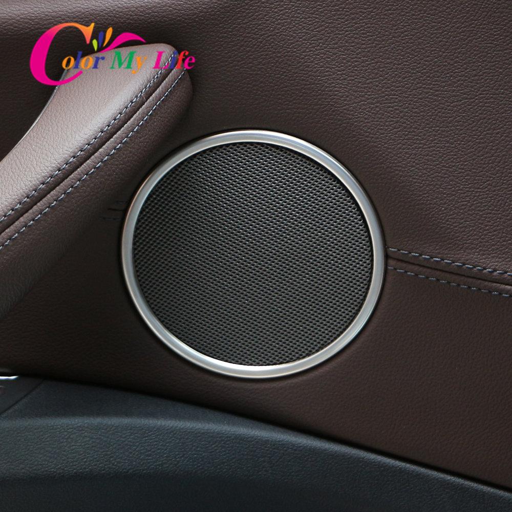 Stainless Steel Car Door Speaker Decorate Cover Trim for BMW X3 X4 G01 G02 2018-2022 Door Speakers Stereo