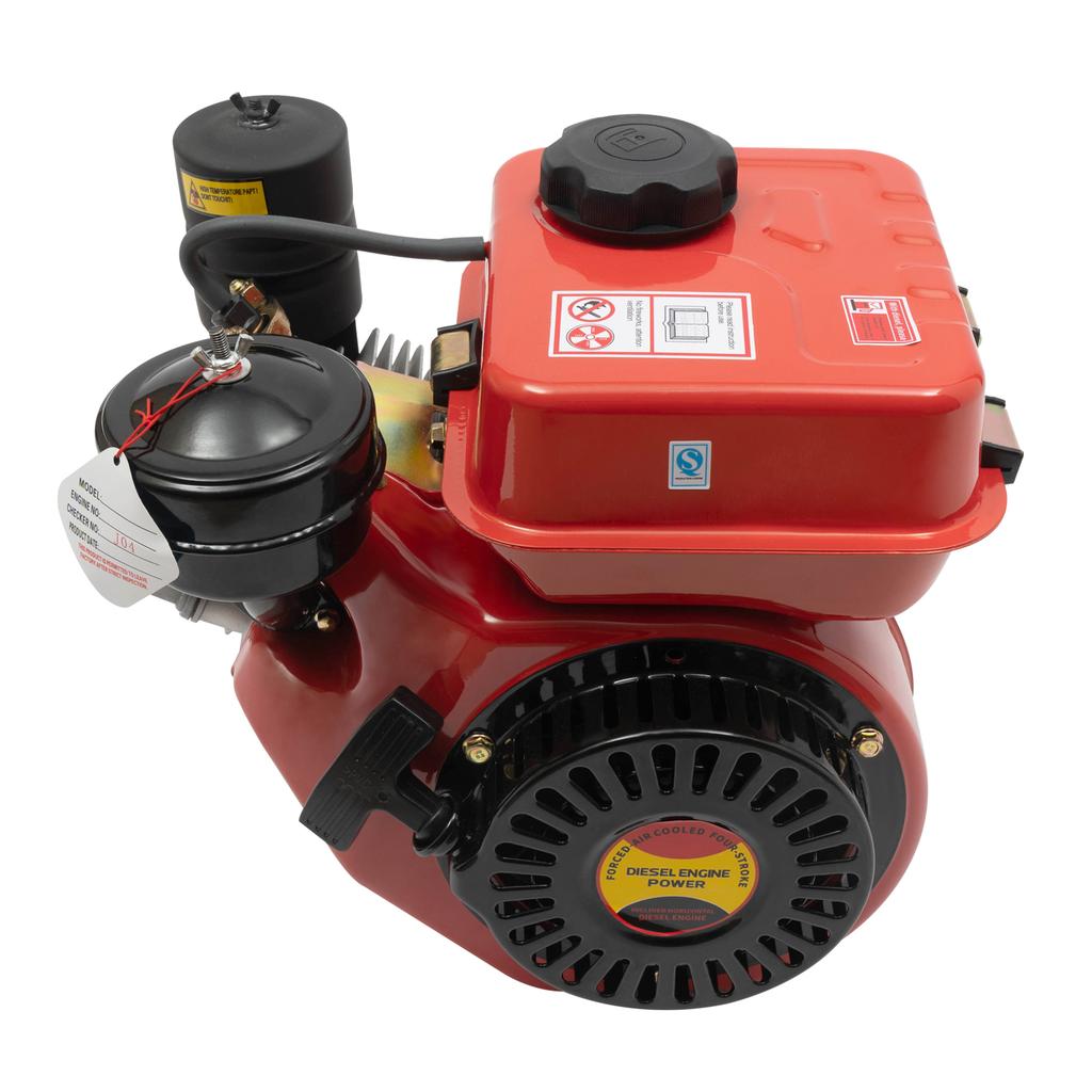 Motor Diesel în 4 timpi de 2200W, 3800RPM Monocilindru Pornire Manuală Motor pentru Generator, Tractor Agricol, Mașini Agricole