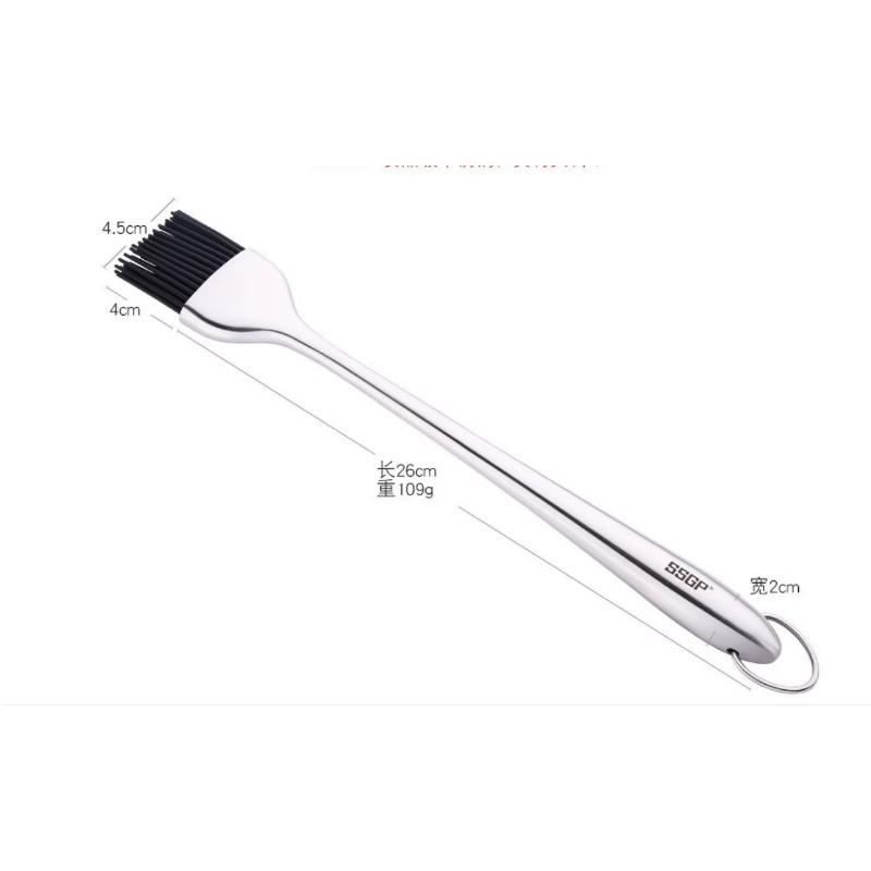 High Temperature Silicone Brush Barbecue Brush Oil Brush Not Lint 304 Stainless Steel Kitchen Brushs Home Kitchen BBQ Tools