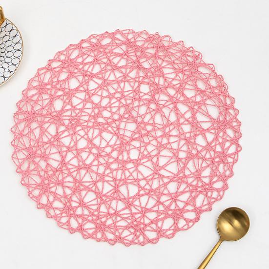 Tappetino Resistente al Calore Antiscivolo per Tavola da Pranzo Set Lavabile Decorativo Intrecciato Sottobicchieri Tappetini Protettivi per Ciotole per Cucina di Casa Esterno