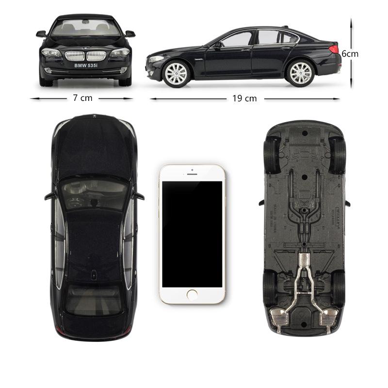 WELLY 1/24 BMW 535i Alloy Scale Car Model Diecast Metal Static Miniautre Model Car Collection Children Toy Car Vehicles Gifts