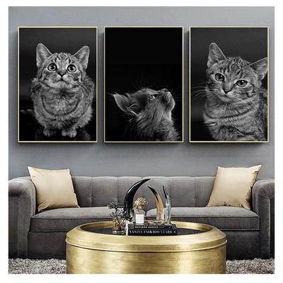 Decoraciones decorativas para decoración de la casa, pegatinas de pared de habitación, decoración del hogar, pinturas para el salón, póster de gato, pintura para guardería