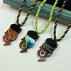 Two-Color Acrylic Cartoon Pendant Necklace for Women
