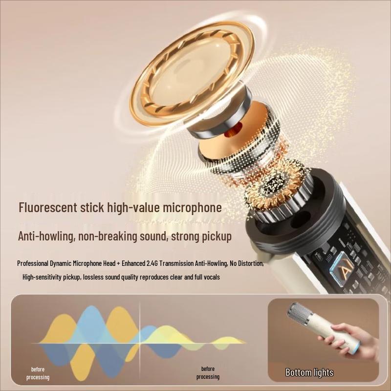 Soaiy K39M Wireless Karaoke Microphone Speaker CN Plug (adapter Included)