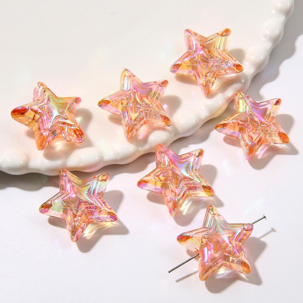 Acrylic Iridescent Star Beads DIY Kit for Hairpins, Bracelets, and Necklaces