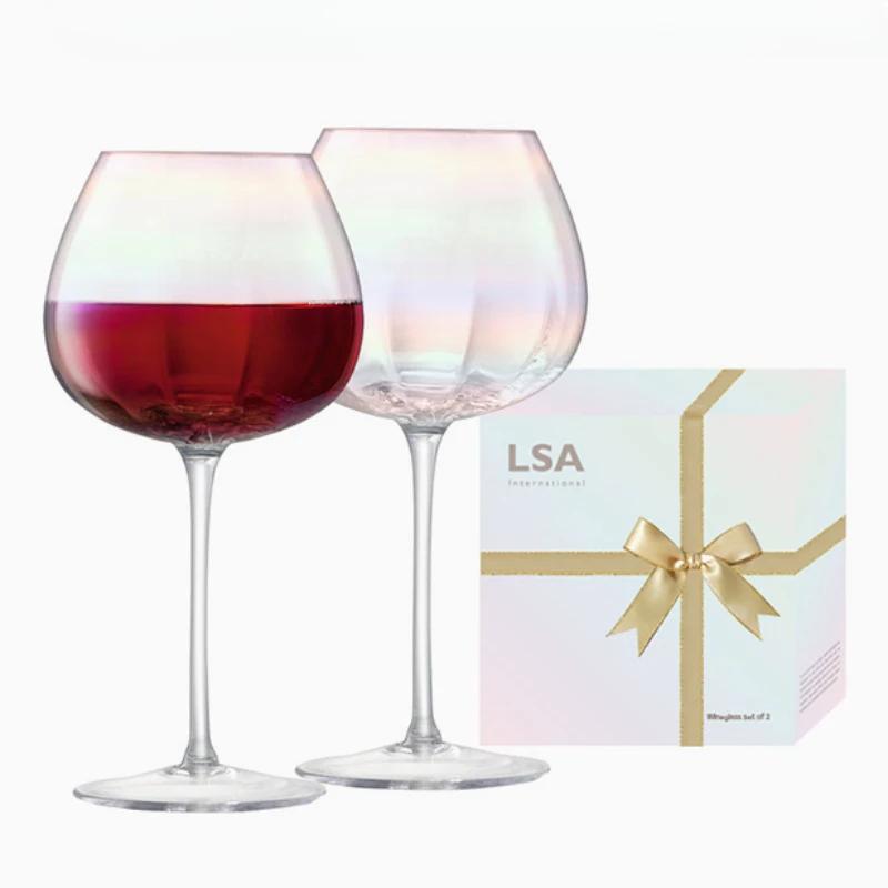

Imported Rainbow Champagne Glass Red Wine Cup Gift Set Wedding Present High Foot Grapes Mug Elegant And Colorful Drinkware 201-300ml