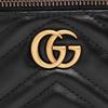 Gucci GG Marmont Svart Läder Chevron Quiltad Mini Toalettväska Kedja Axelväska För Kvinnor Daglig Användning