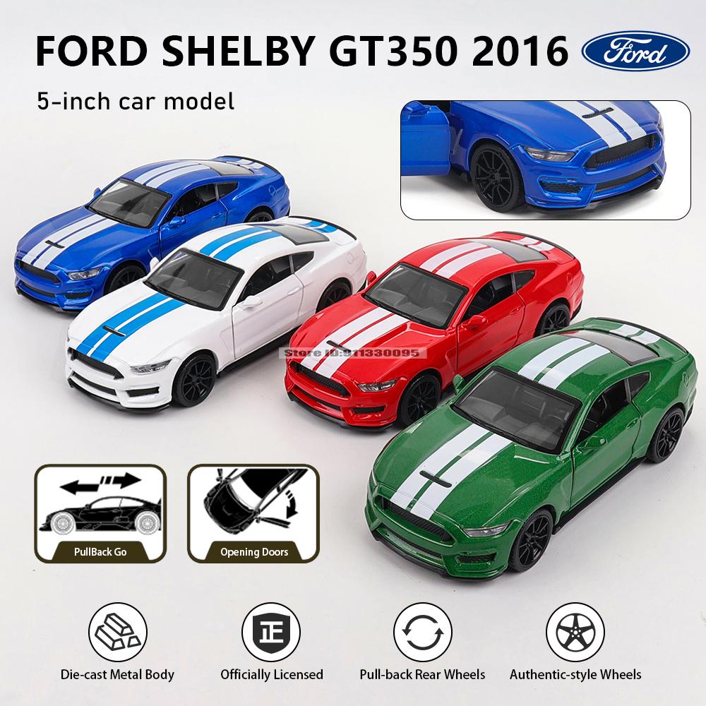 LLB4 MSZ 5-inch Alloy Car Model 2016 Ford Shelby GT350 Rebound Function Static Model Alloy Die-casting Car Model Collection Gift Toy