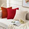 Super Soft Corduroy Pillow Cover Textured Wear Resistant Throw Pillow Covers Thickened Solid Color Plush Pillowcase Living Room
