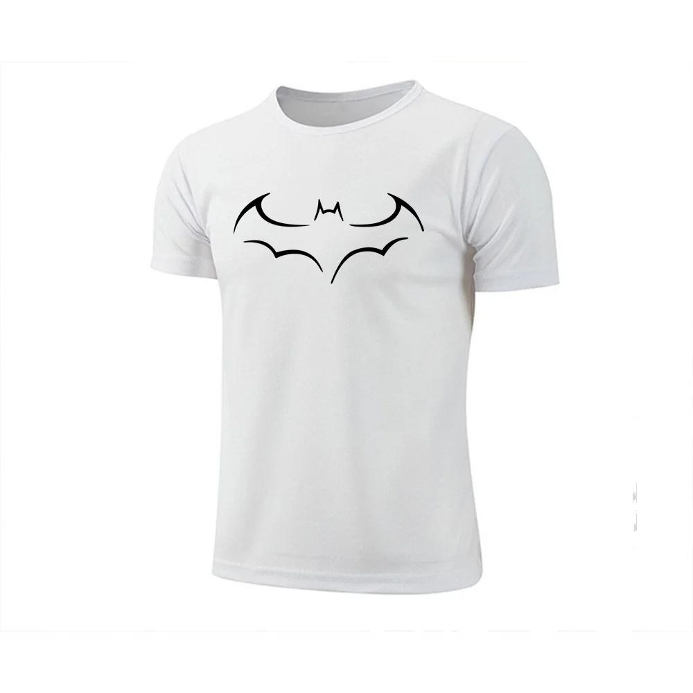 Summer 3D Minimalist Bat Printed Mens TShirts Outdoor Fitness Running Short Sleeve Tops Casual Fashion Loose Oneck Men Tees