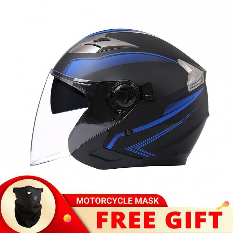 

BLD Bailide Helmet 3/4 Half Motorcycle Double Lens Cycling M(57-58)