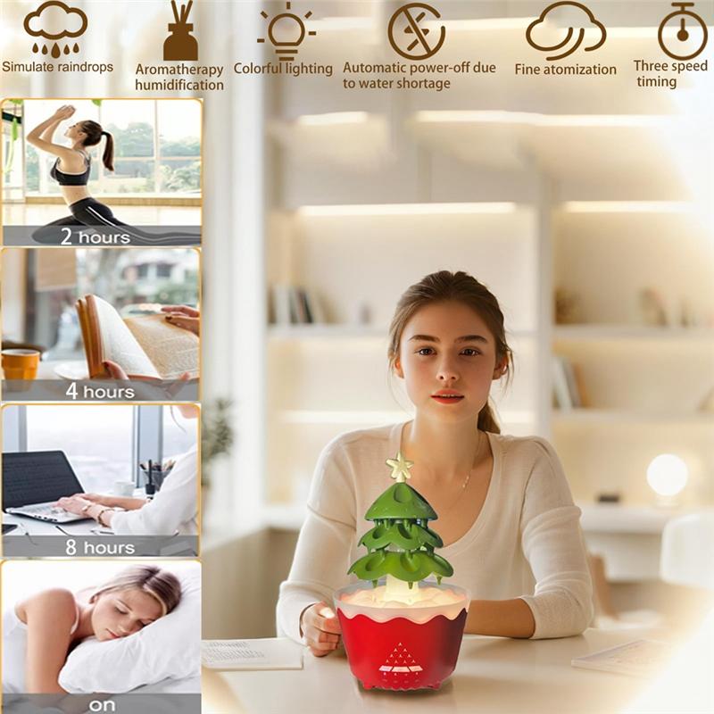 M-Modern-Christmas Lucky Tree Essential Oil Aromatherapy Machine Household Silent Small Humidifier Home Gift