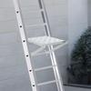 Ladder-Mounted Work Platform, Hanging Step Platform w/ 330 lbs Capacity, Easy-Install Workshop Platform, Sturdy Silver Tool Tray