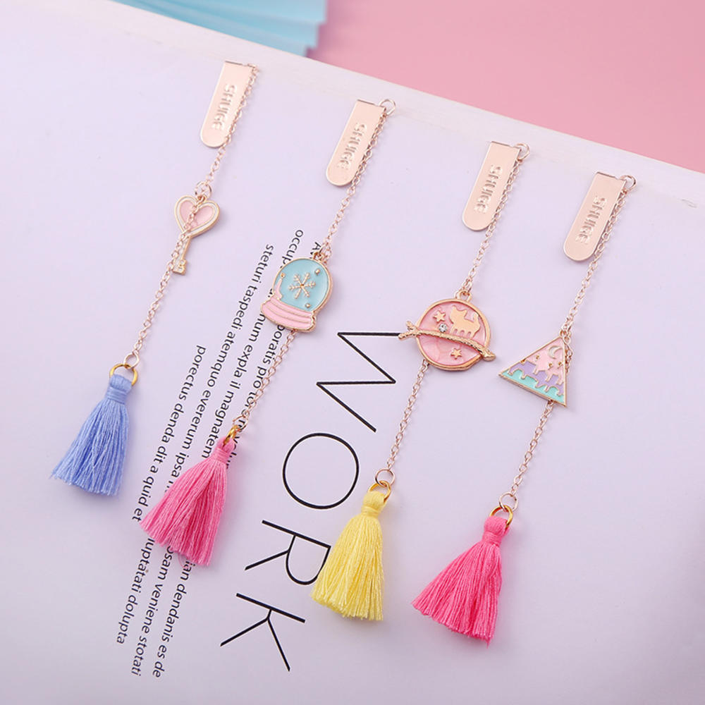 Flowers Butterfly Metal Bookmark School Supplies Book Page Accessories For Girls Kawaii Stationery Book Mark Separador De Libro