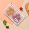 Refrigerator Storage Mesh Bag Double Compartment Hanging Pouch Kitchen Organizer Pockets with Hook Washable Fridge Net Bag