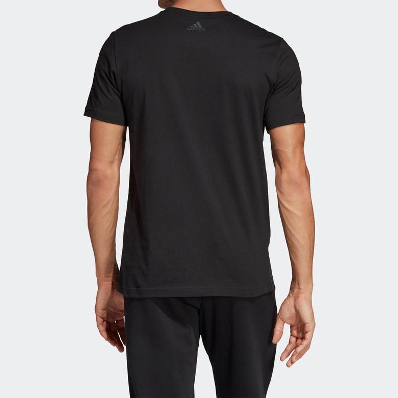 Adidas Sports Style Crew Neck Short Sleeve T-Shirt Men Tops Black DV3097