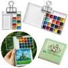 Foldable Paint Pigment Box 10/21 Grid Travel Painting Tray Watercolor Paint Palette  Outdoor