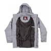 Down Jacket - QUIKSILVER - Men's Kkmjk083 - Grey - Removable Hood - Cotton/polyester Blend