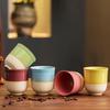 Macaron Color Ceramic Coffee Cup American Retro Latte Latte Flower Afternoon Cup Household Water Cup