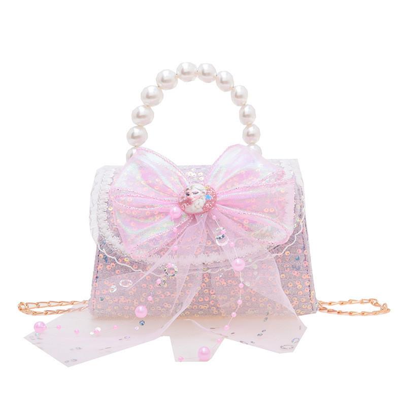 Fashionable Mini Children's Handbag Stylish Princess Bowknot Crossbody Bag For Girls