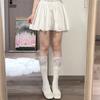 Lolita Lace Knee Socks White Women'S Ribbon Bow Medium Stockings Jk Autumn Thin Calf Socks