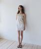 Ieoning Layered Ruffle Knit Mini Skirt, Ivory