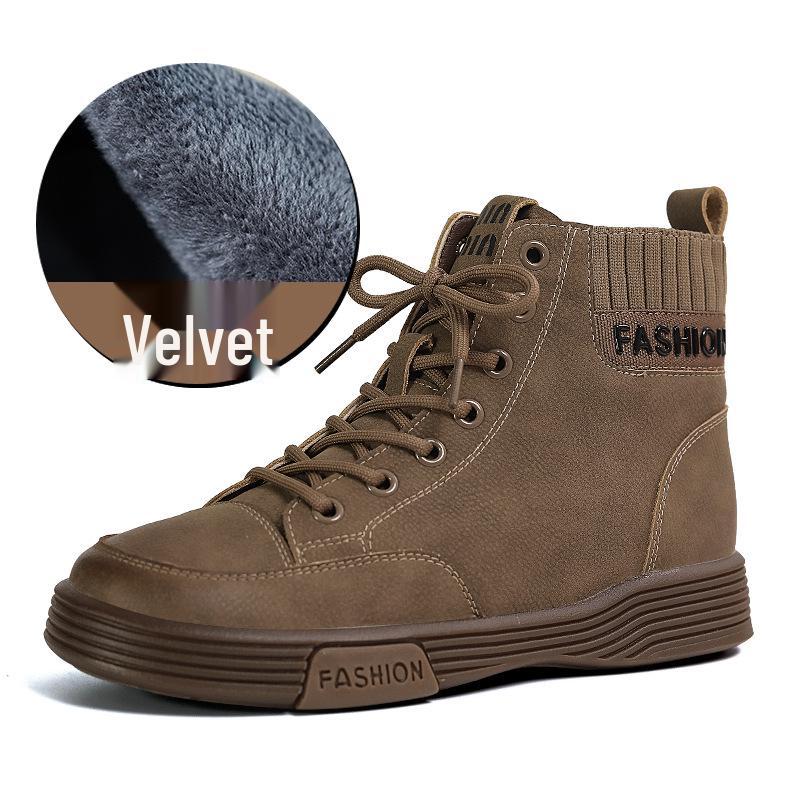 

Жіночі зимові вельветові черевики Мартінс - 2025 Ретро м яка підошва короткі черевики 36