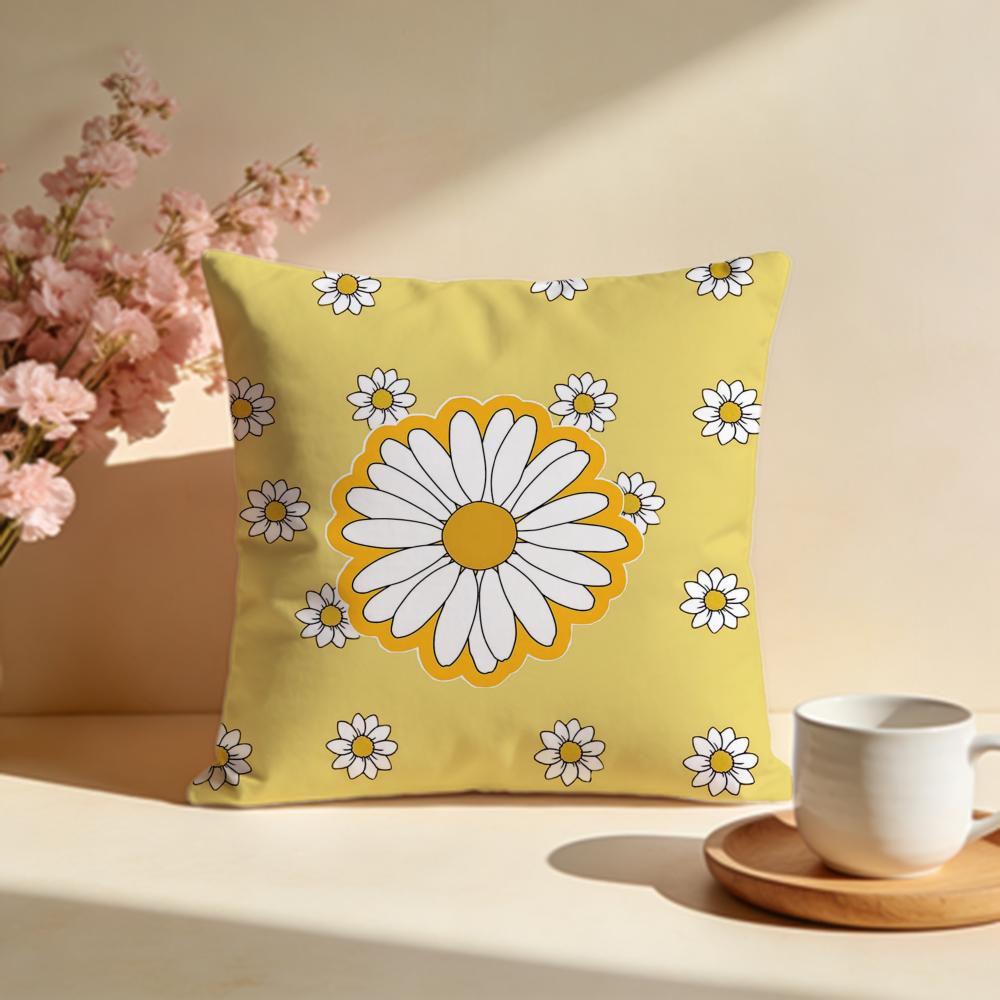 Fresh Daisy Cushion Cover Soft Pillow Cases for Home Bedroom Living Room Sofa