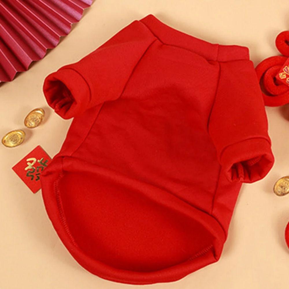 Cartoon Dragon Cats Coat Chinese Style Zodiac Dragon Dog Clothes New Year Dog Hoodies Winter