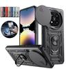 Capa Armor À Prova de Choque Para Xiaomi Redmi Note 14 Pro 5G 4G Proteção de Lente Deslizante Capa de Telefone Para Redmy Note14 Note14pro 5G Capa Traseira