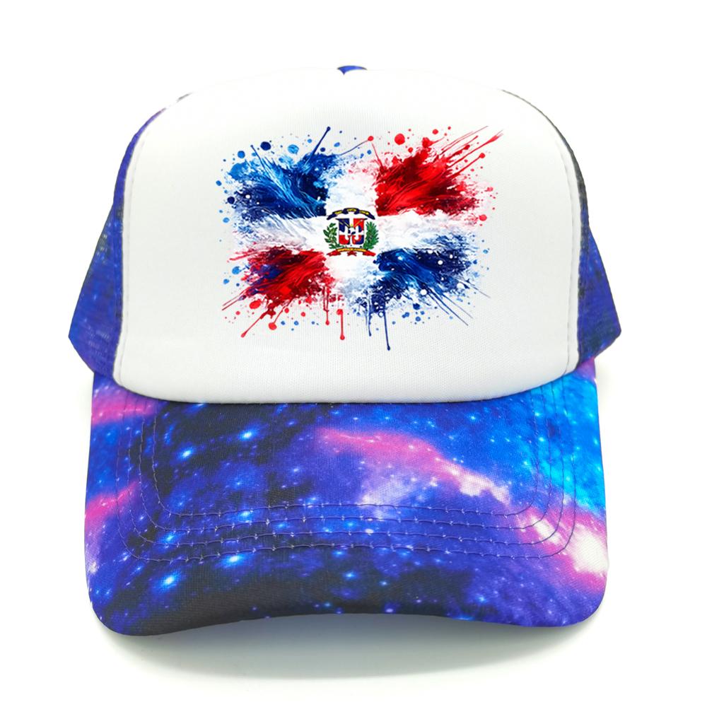 Dominican Republic Flag Baseball Cap Unisex Adjustable Mesh Hat Breathable DR Dominican Trucker Caps